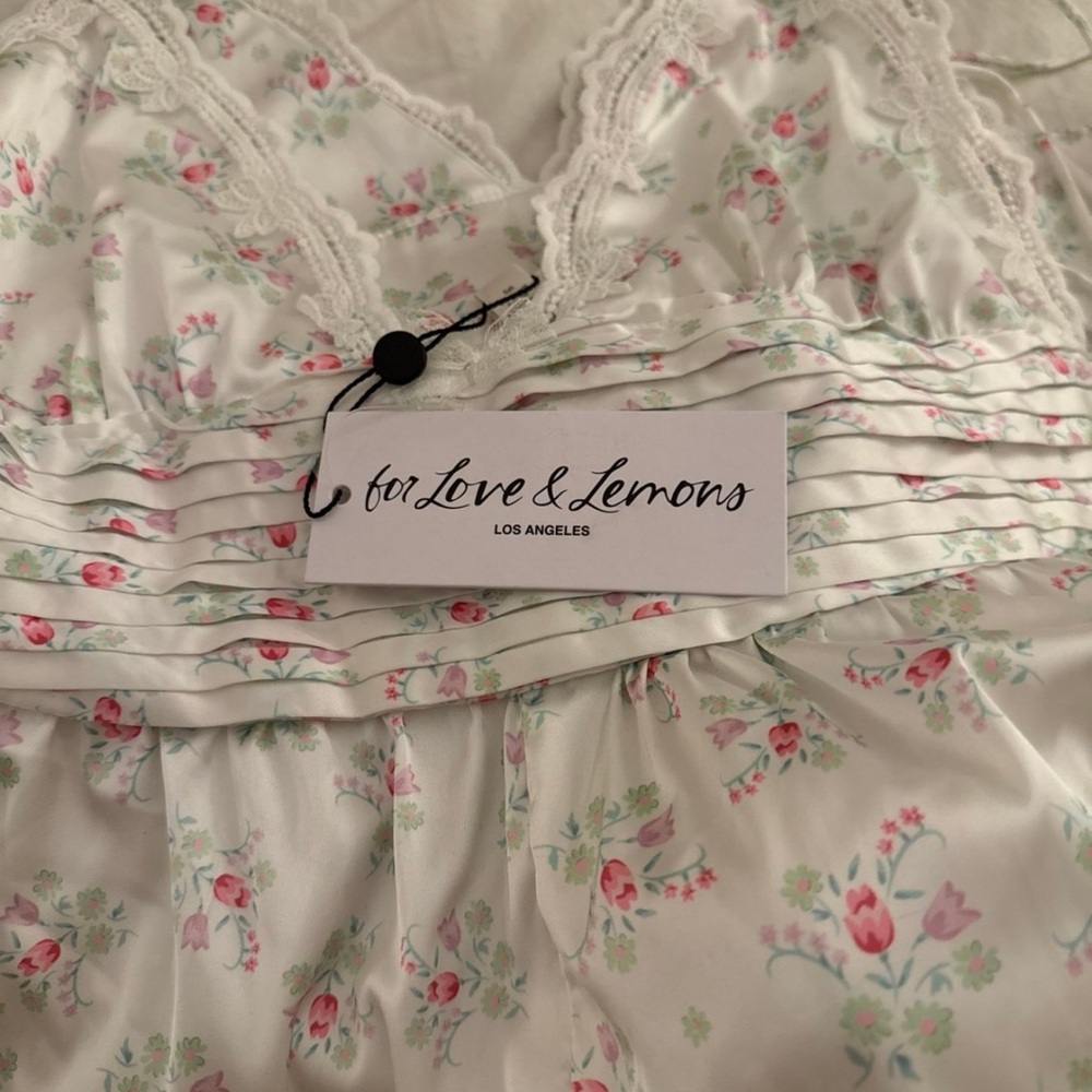 For Love And Lemons White Floral Lace romper - Picture 4 of 6